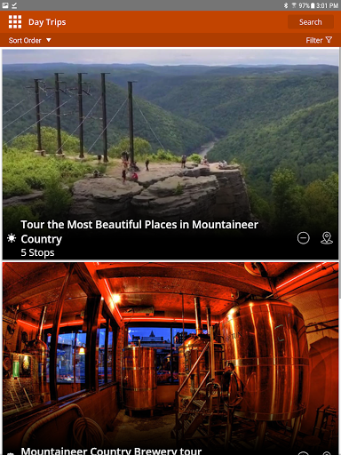 Screenshot of Visit Mountaineer Country