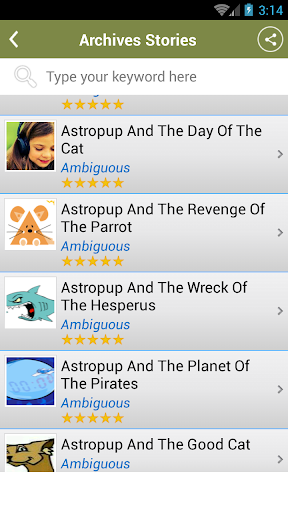 Audio Stories Screen 2