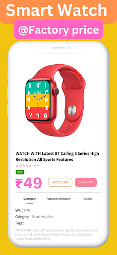 Android application Smart Watches Online Shopping screenshort