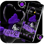 Cover Image of Tải xuống Violet Crystal Heart Love Valentine Theme 1.1.4 APK