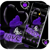 Violet Crystal Heart Love Valentine Theme icon