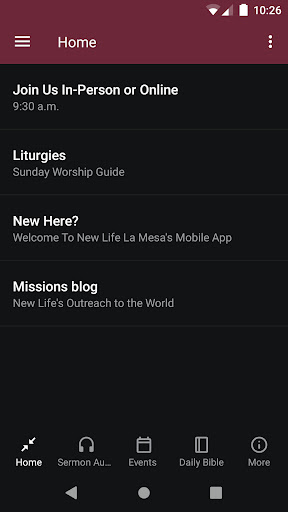Android application New Life Pres La Mesa screenshort