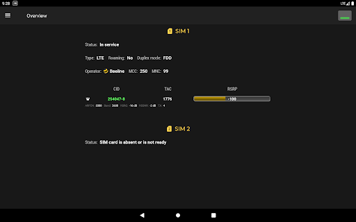 Screenshot of Cell Signal Monitor Pro