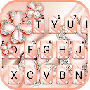 Coral Luxury Clover Keyboard Theme