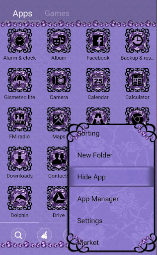 Purple Gothic Cross Go Launche Screen 3