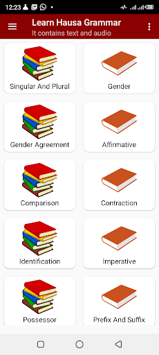 Android application Learn Hausa Grammar with Audio screenshort