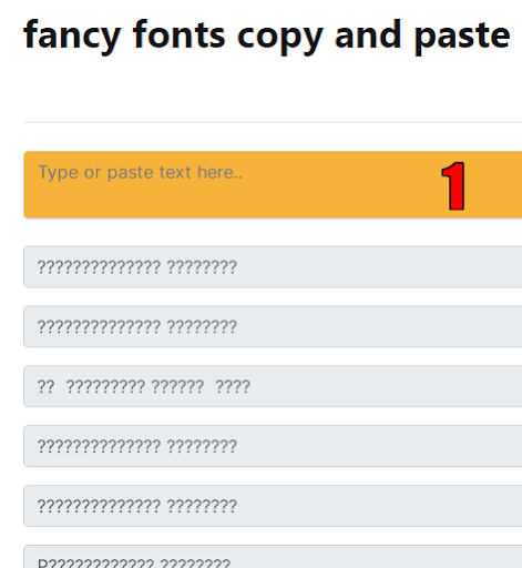 Android application fancy fonts copy and paste screenshort