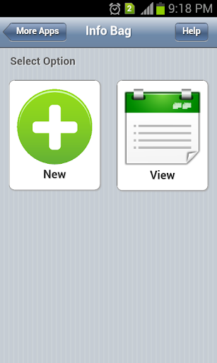 Android application InfoBag screenshort