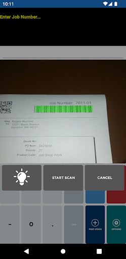 JobBOSS² Data Collection Screen 2
