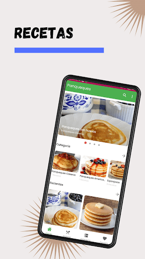 Android application Receta de panqueques screenshort