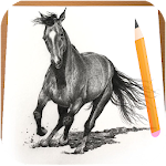 Cover Image of Herunterladen How to Draw Horses  APK