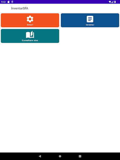 Android application ADDCONT Inventar SFA ZEBRA screenshort