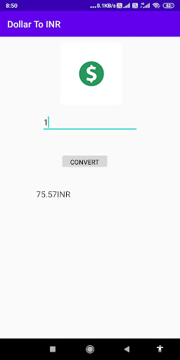 Dollar To INR Conversion App Screen 3