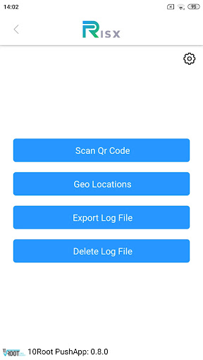 Android application Risx PushApp screenshort