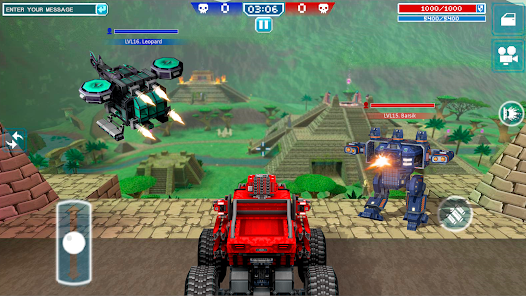 Blocky Cars tank games, online poster-1
