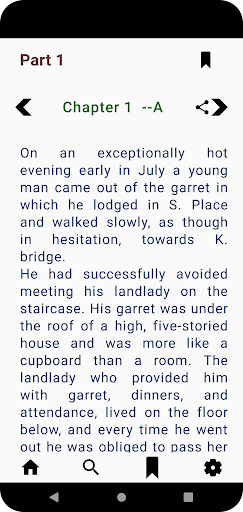 Android application Crime and Punishment screenshort