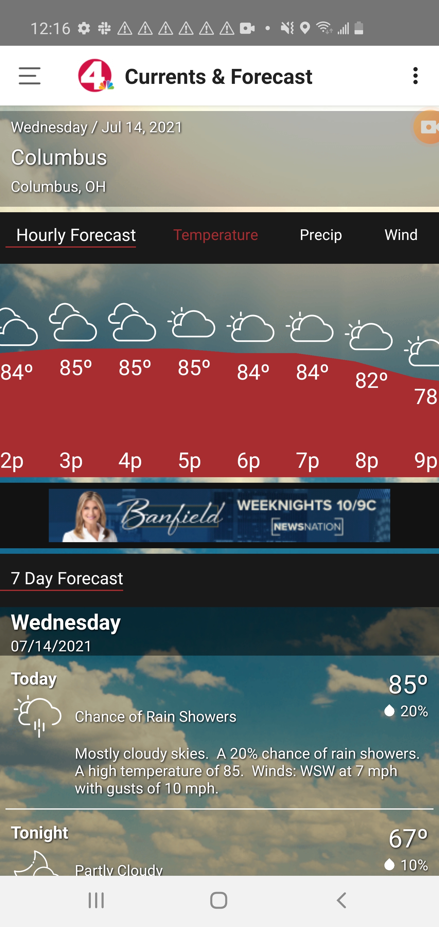 Android application NBC4 Wx screenshort