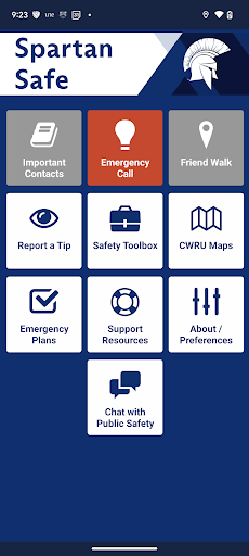 Android application CWRU Spartan Safe screenshort