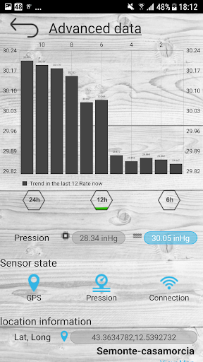 Professional barometer Screen 2