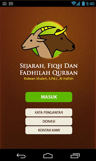 Android application Qurban: Sejarah, Fiqh dan Fadh screenshort