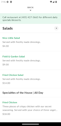 Florences Restaurant Screen 3