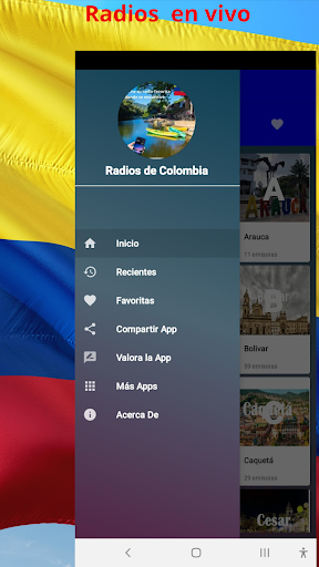 Android application Radios de Colombia screenshort