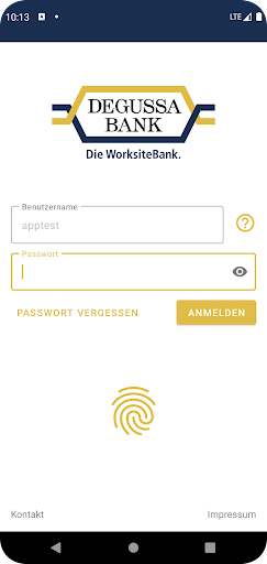 Android application Degussa Bank Corporate Card screenshort