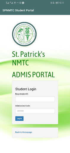 SPNMTC Student Portal Screen 2