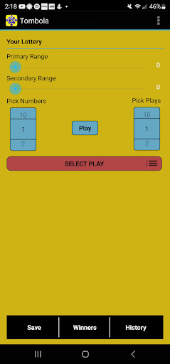 Android application Lottery Strategy screenshort