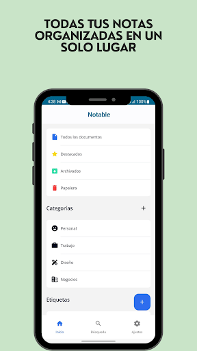 Android application Notable screenshort