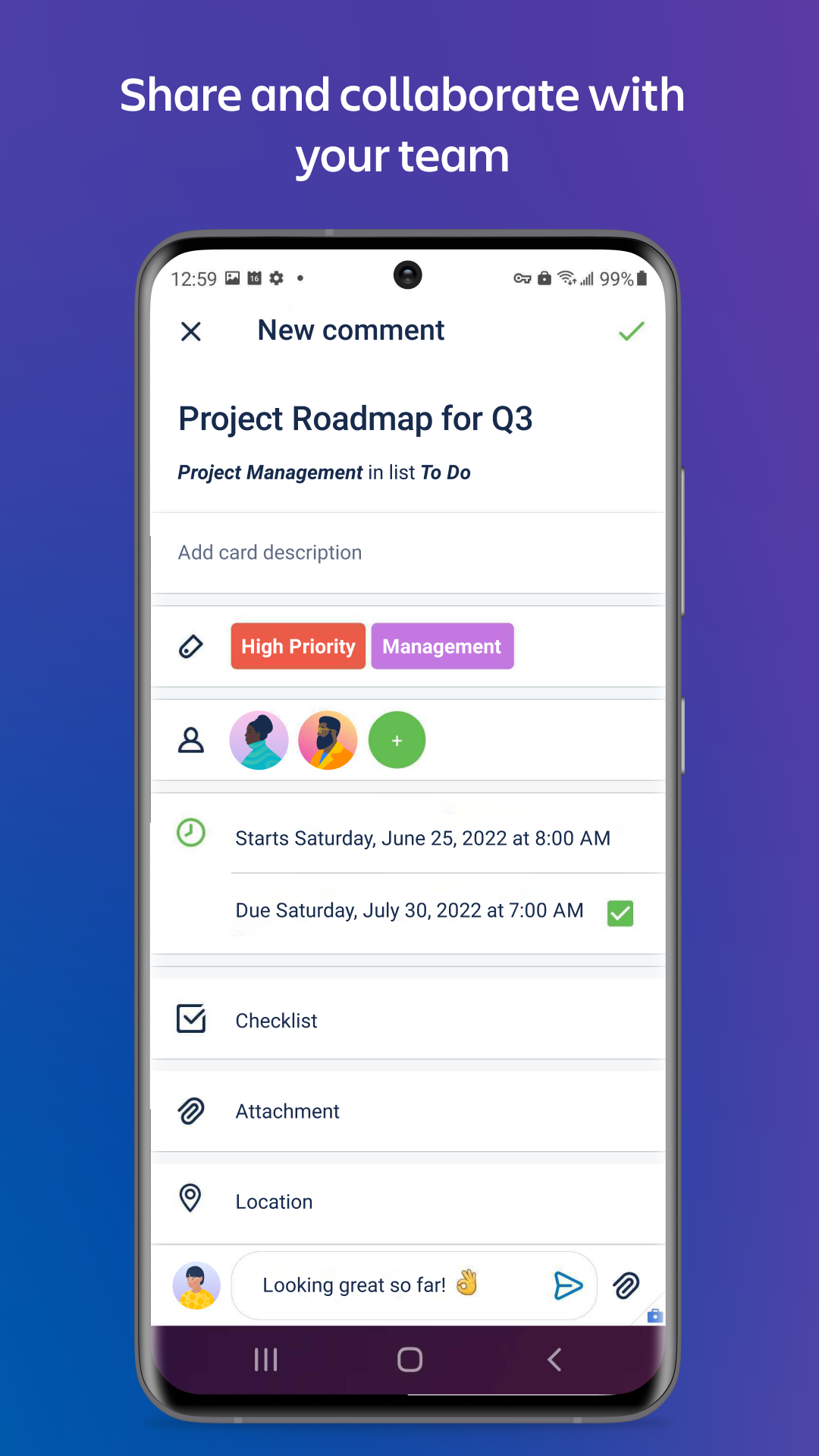 Android application Trello: Manage Team Projects screenshort