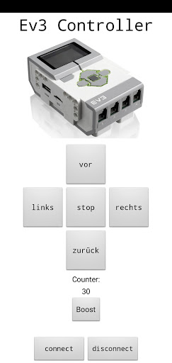 Android application Ev3 Controller screenshort