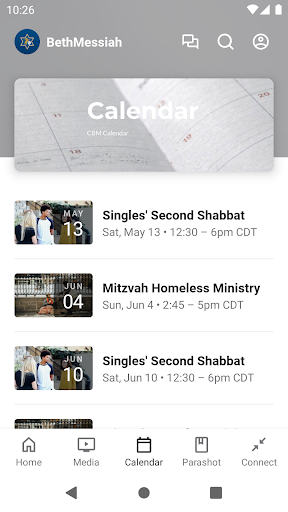 Congregation Beth Messiah Screen 3
