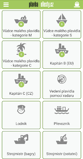 Android application Kapitánské zkoušky (VMP) 2024 screenshort