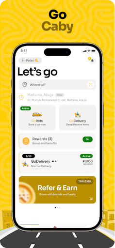 Android application GoCaby - Ride Delivery Grocery screenshort