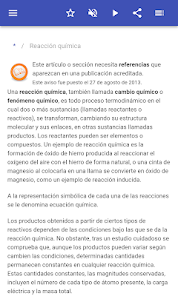 Captura de Pantalla 2 Reacciones químicas android