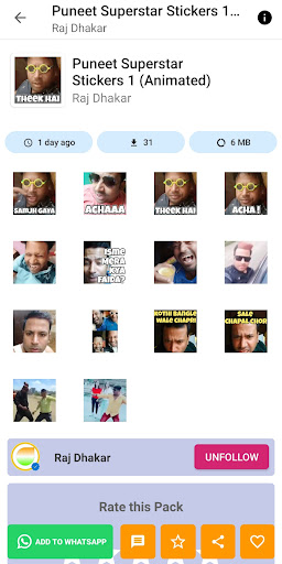 Puneet Superstar Stickers Screen 3
