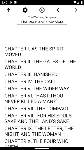 Android application Book, The Weavers, Complete screenshort