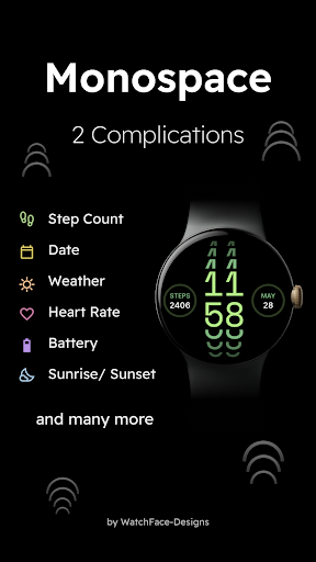 Monospace - Digital Watch Face Screen 3