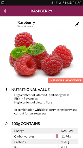 Baby Food Chart Screen 3