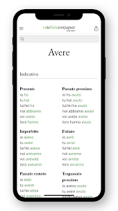 Conjugacion verbos en italiano
