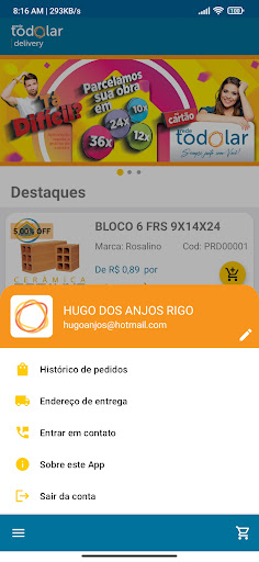Todolar Delivery Screen 2