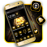 Business Concise Black Gold Glow Launcher Theme icon