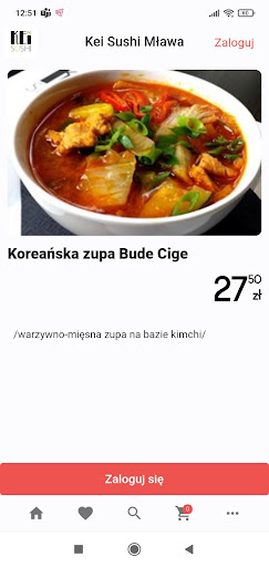 Android application Kei Sushi Mława screenshort