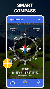 デジタル コンパス - GPS コンパス