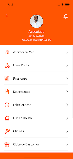 Android application PROTEV Associação de Proteção screenshort