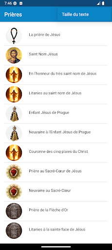 Aperçu de l'application