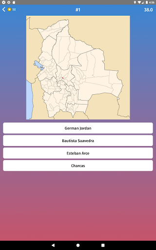 Bolivia Provinces  Districts Map Quiz Game