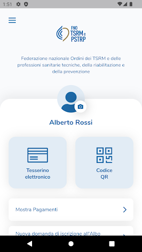 Android application TSRM e PSTRP Nazionale screenshort