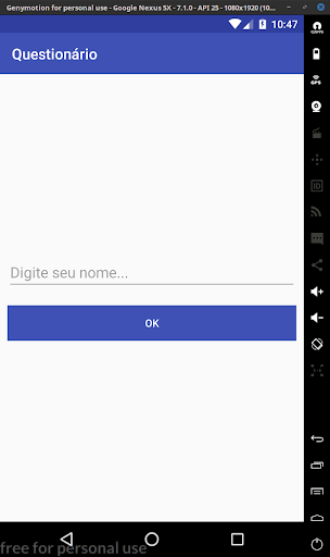 Android application Questionário inclusivo screenshort